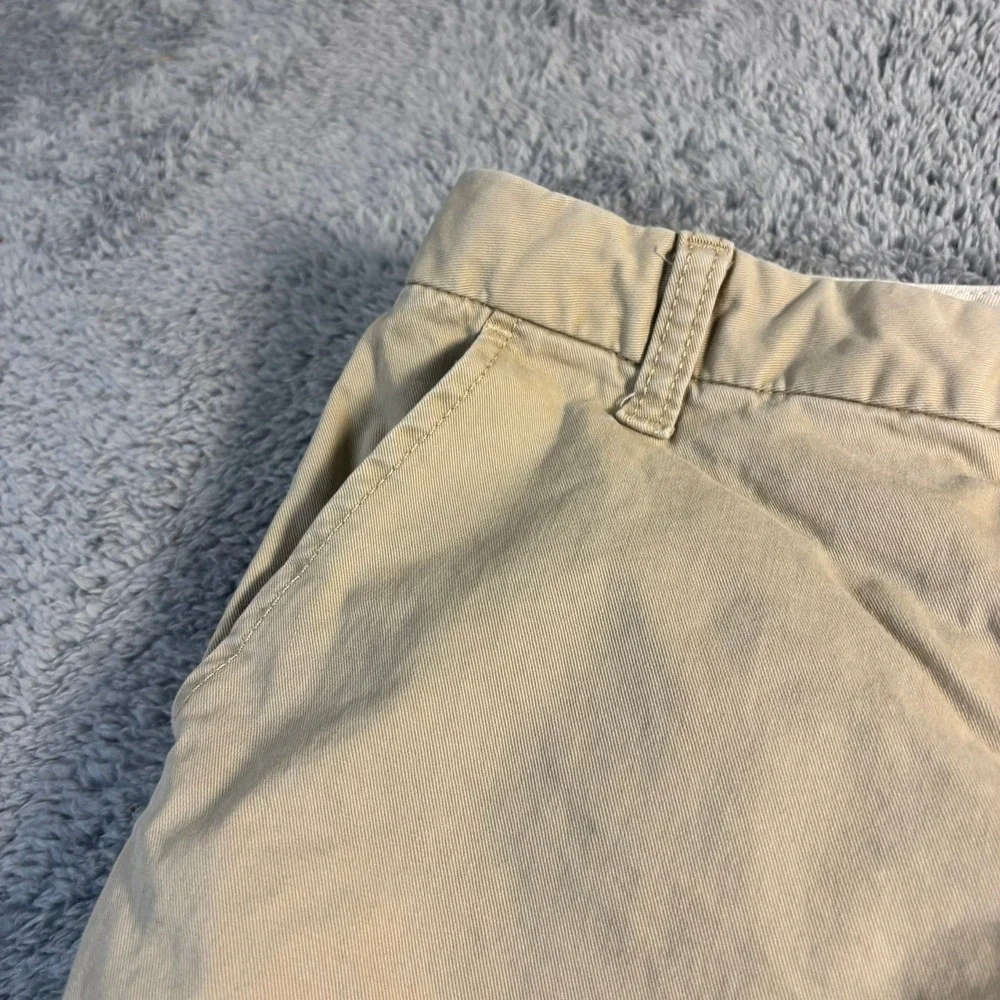 Gap Kids Boys Khaki Chino Shorts Tan Cotton Twill Size 12 Husky